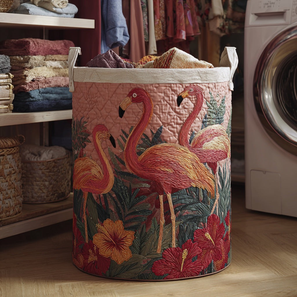 Tallulah | Flamingo Paradise Laundry Basket