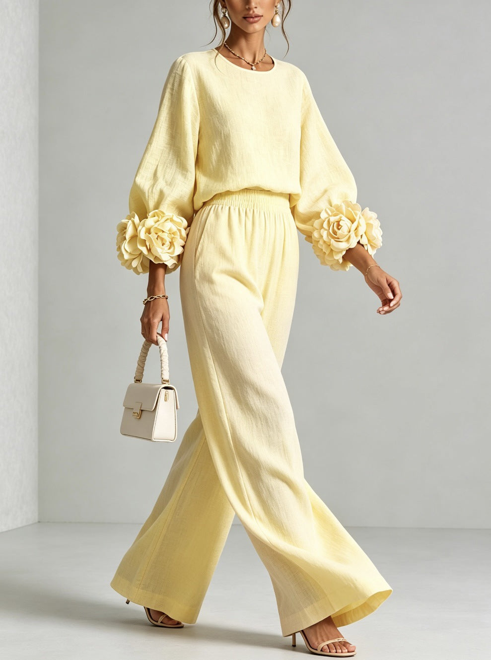 Nora | Floral Cuff Two-Piece Set