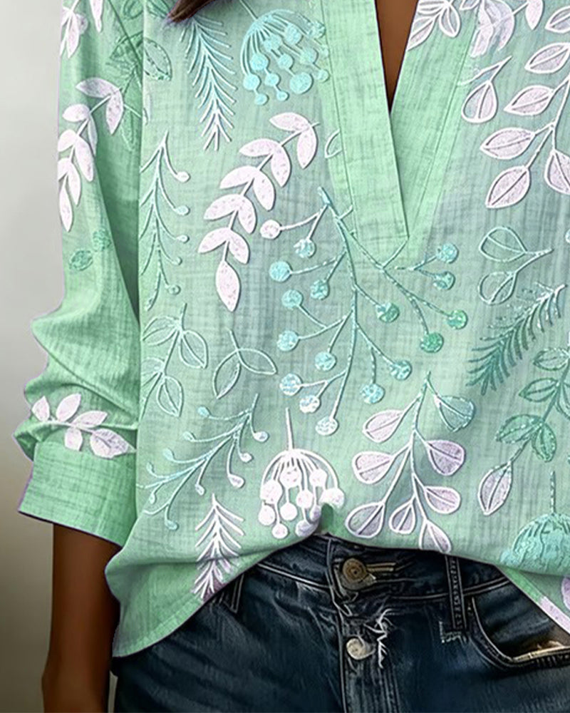 Liliane™ | Botanical Print Blouse