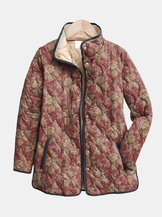 Annette™ | Retro Floral Print Jacket