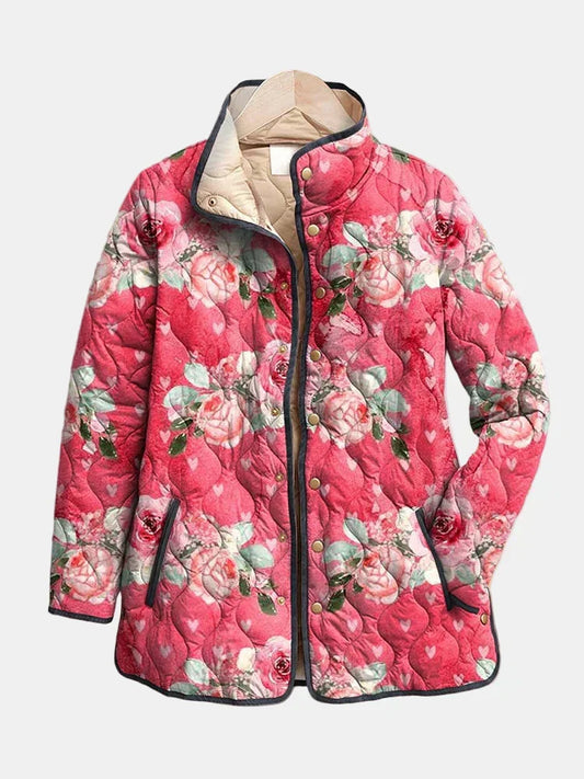 Dianne™ | Pink Floral Quilted Jacket