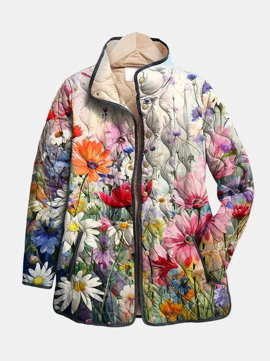 Kathleen™ | Vintage Floral Quilted Jacket