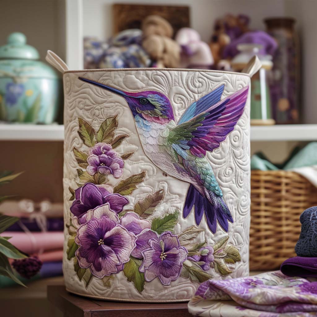 Mily | Hummingbird in Bloom Laundry Basket