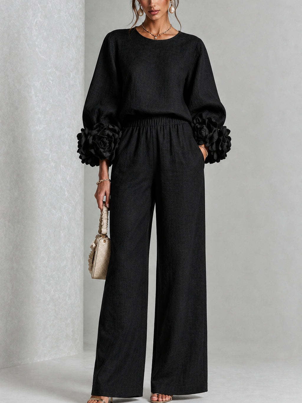 Nora | Floral Cuff Two-Piece Set