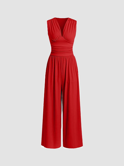 OLIVIA™ – Chic Sleeveless Wide-Leg Jumpsuit