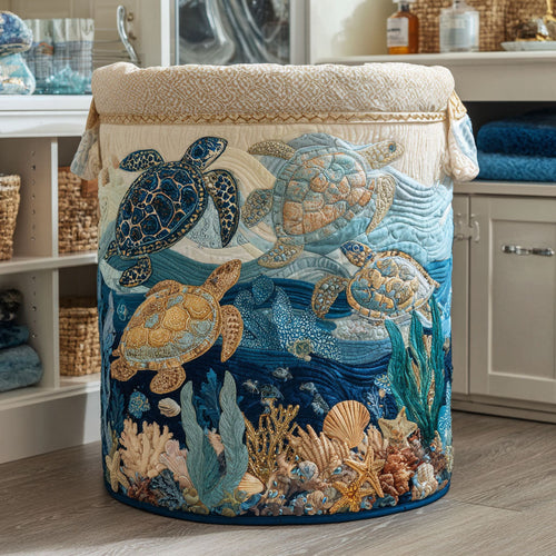 Coral | Shell Shine Laundry Basket