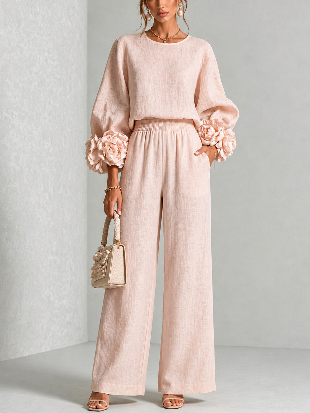 Nora | Floral Cuff Two-Piece Set