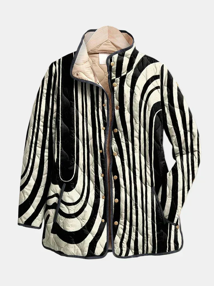 Robyn™ | Abstract Geometric Quilted Jacket