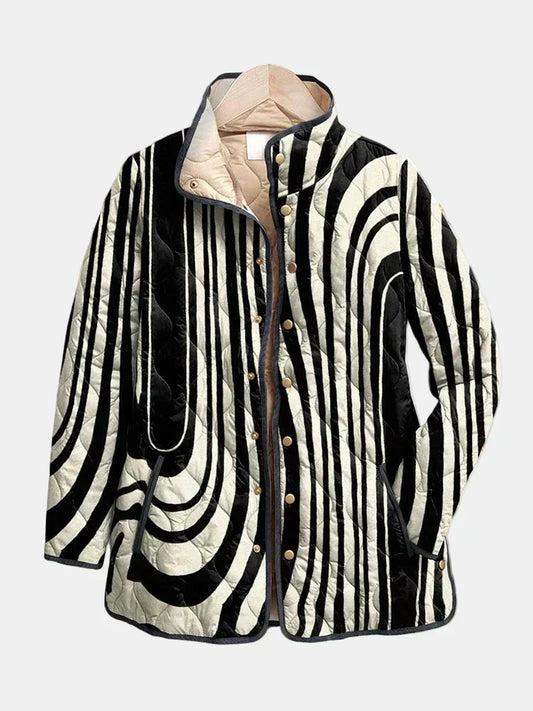 Robyn™ | Abstract Geometric Quilted Jacket
