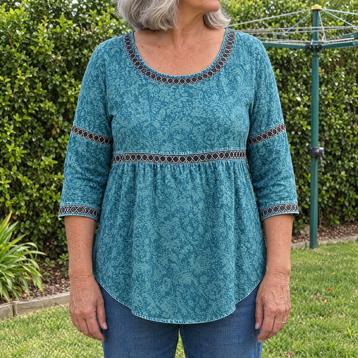 Scarlett vintage casual blouse worn by an Australian woman