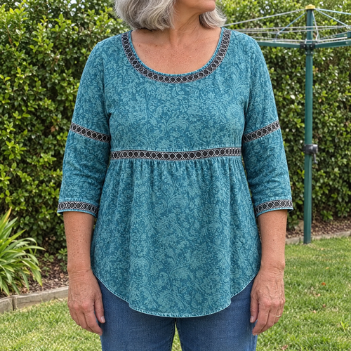 Scarlett vintage casual blouse worn by an Australian woman