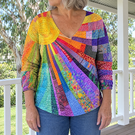 Coloured vintage t-shirt worn by an Australian woman