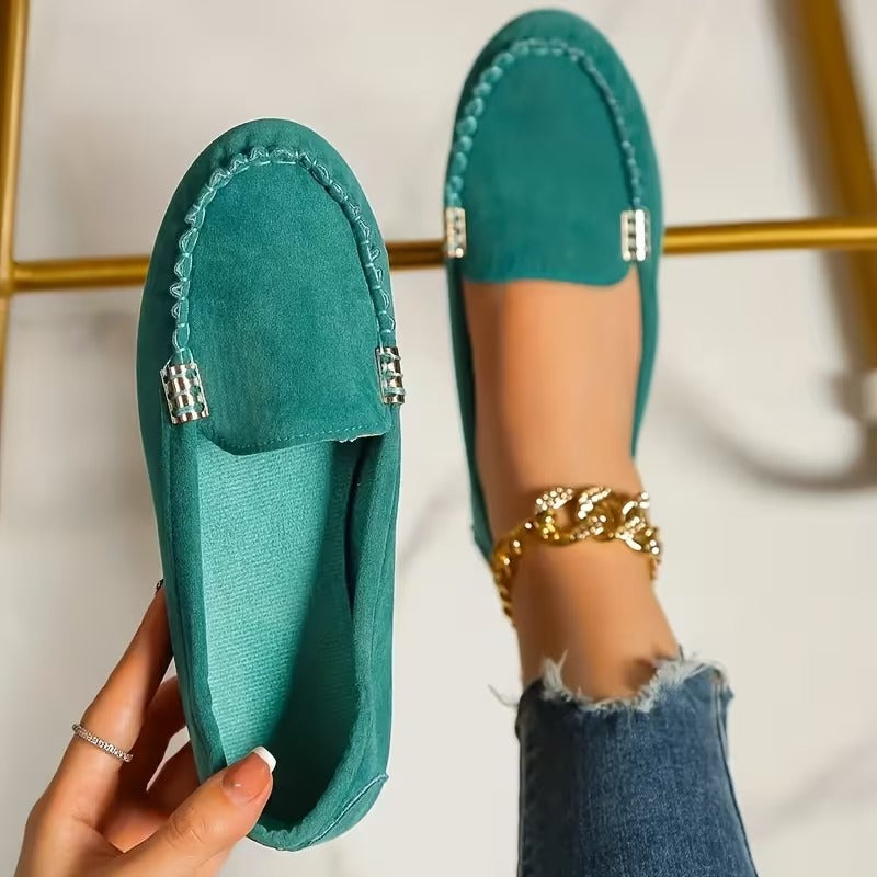 Gwen™ | Metal Stitch Comfort Loafers