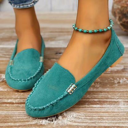 Gwen™ | Metal Stitch Comfort Loafers