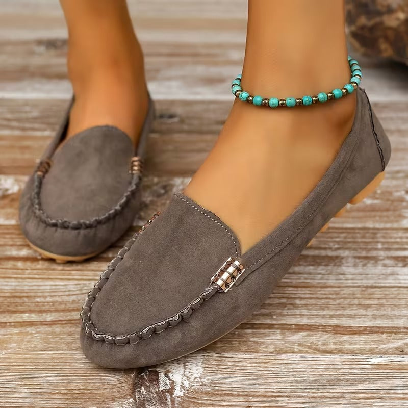 Gwen™ | Metal Stitch Comfort Loafers