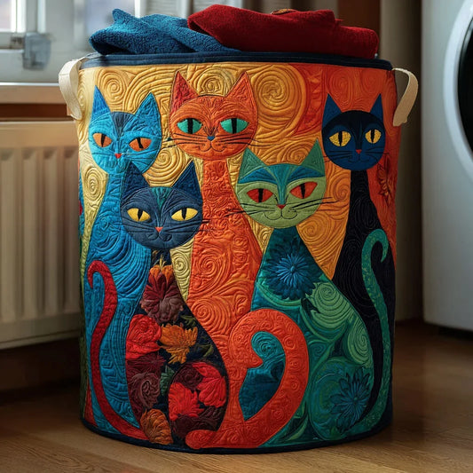 Gemma | Jewel Tone Cat Club Laundry Basket