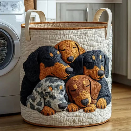 Bertie | Sleeping Dachshunds Laundry Basket
