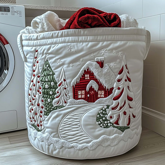 Lolly | Snowy Candy Cane Lane Laundry Basket
